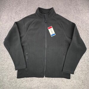 Clique Mens Full Zip‎ Fleece Jacket Black Size Large NWT